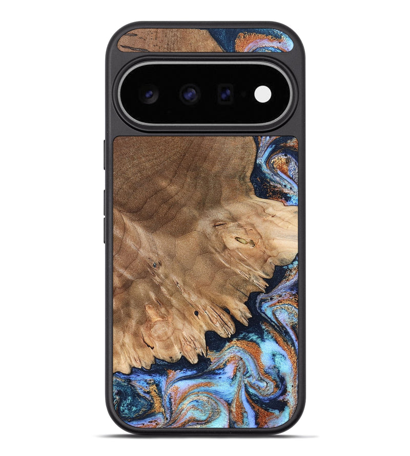 Pixel 11 Pro XL Wood Phone Case - Torrey (Teal & Gold, 827056)