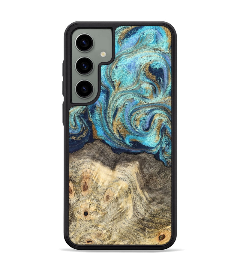Galaxy S24 Plus Wood Phone Case - Kairo (Teal & Gold, 827057)