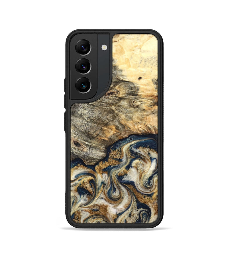 Galaxy S22 Wood Phone Case - Bridget (Teal & Gold, 827059)