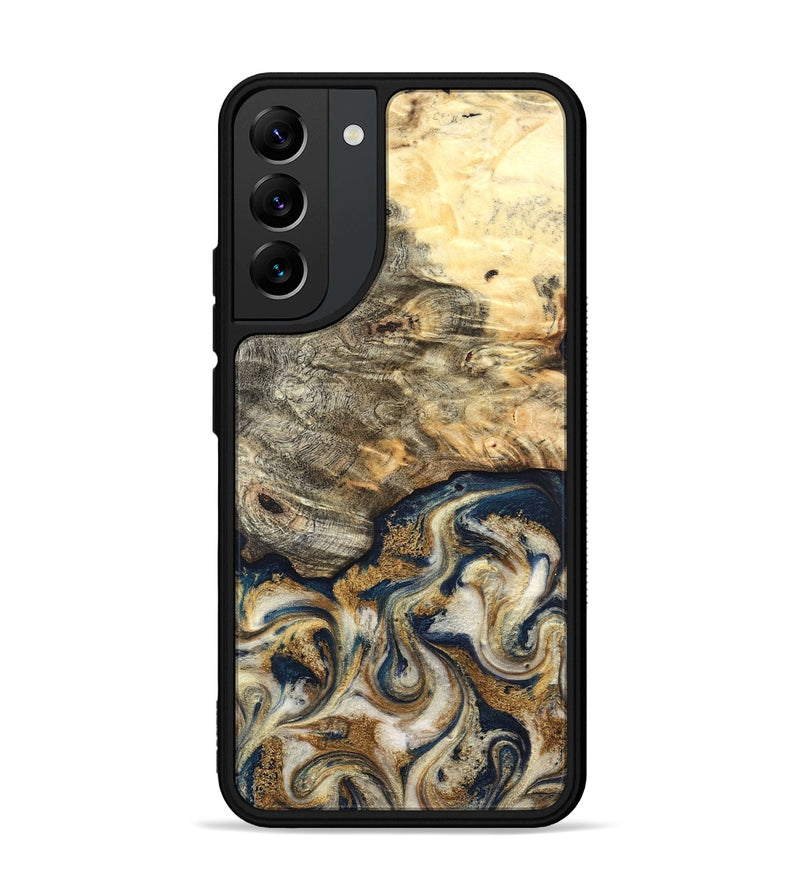Galaxy S22 Plus Wood Phone Case - Bridget (Teal & Gold, 827059)