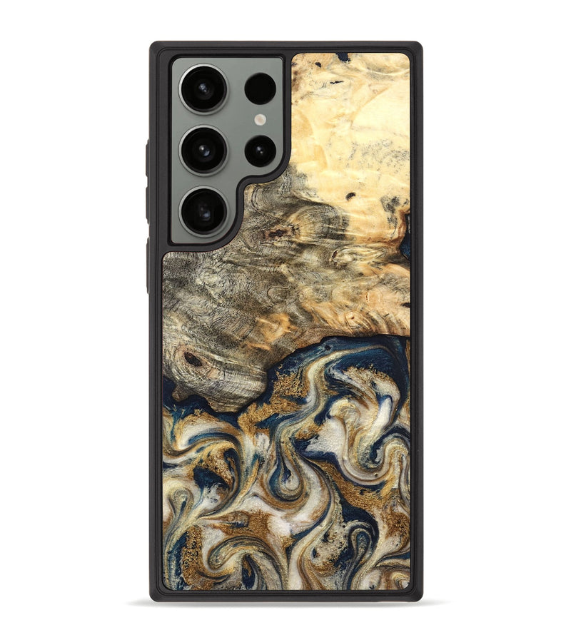 Galaxy S23 Ultra Wood Phone Case - Bridget (Teal & Gold, 827059)