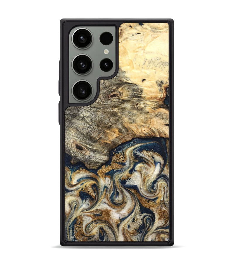 Galaxy S24 Ultra Wood Phone Case - Bridget (Teal & Gold, 827059)