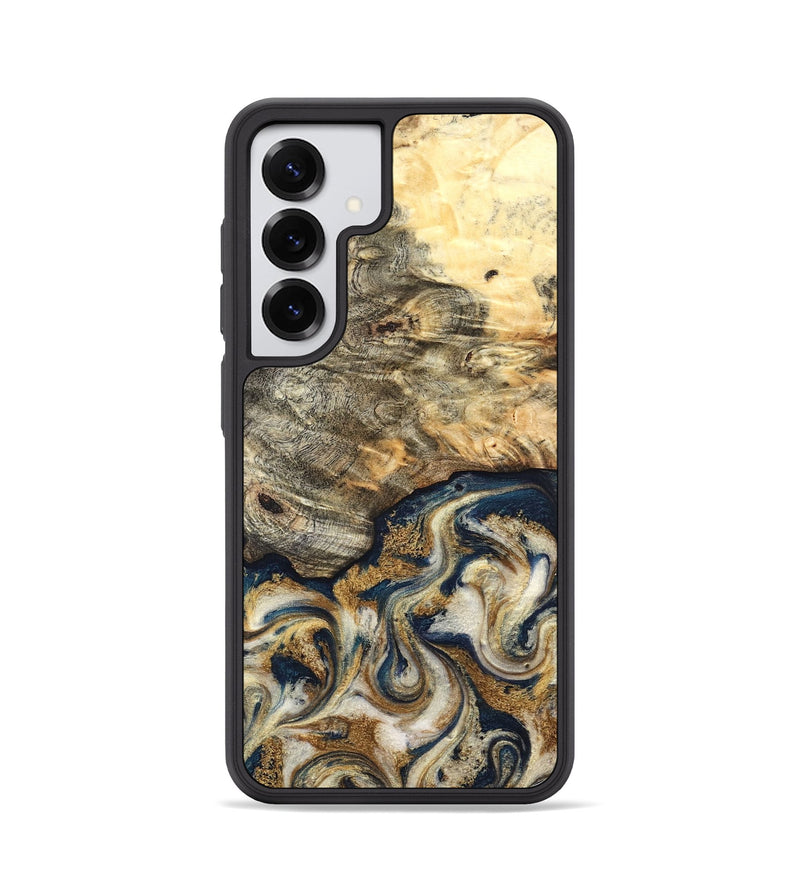 Galaxy S25 Wood Phone Case - Bridget (Teal & Gold, 827059)