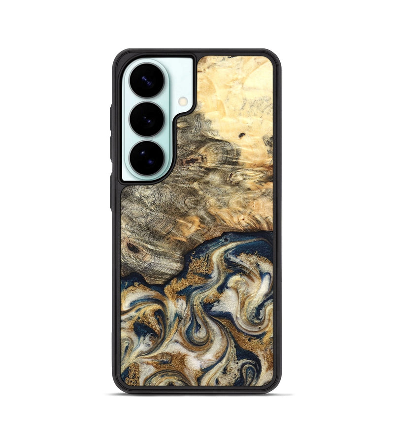 Galaxy S26 Wood Phone Case - Bridget (Teal & Gold, 827059)
