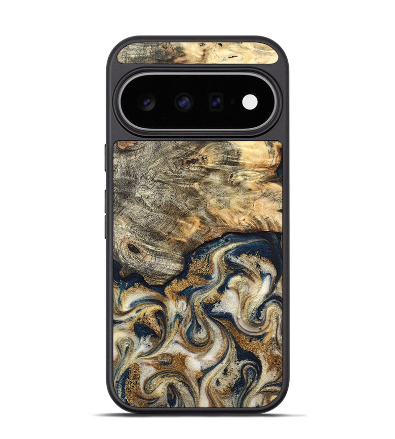 Pixel 11 Pro Wood Phone Case - Bridget (Teal & Gold, 827059)