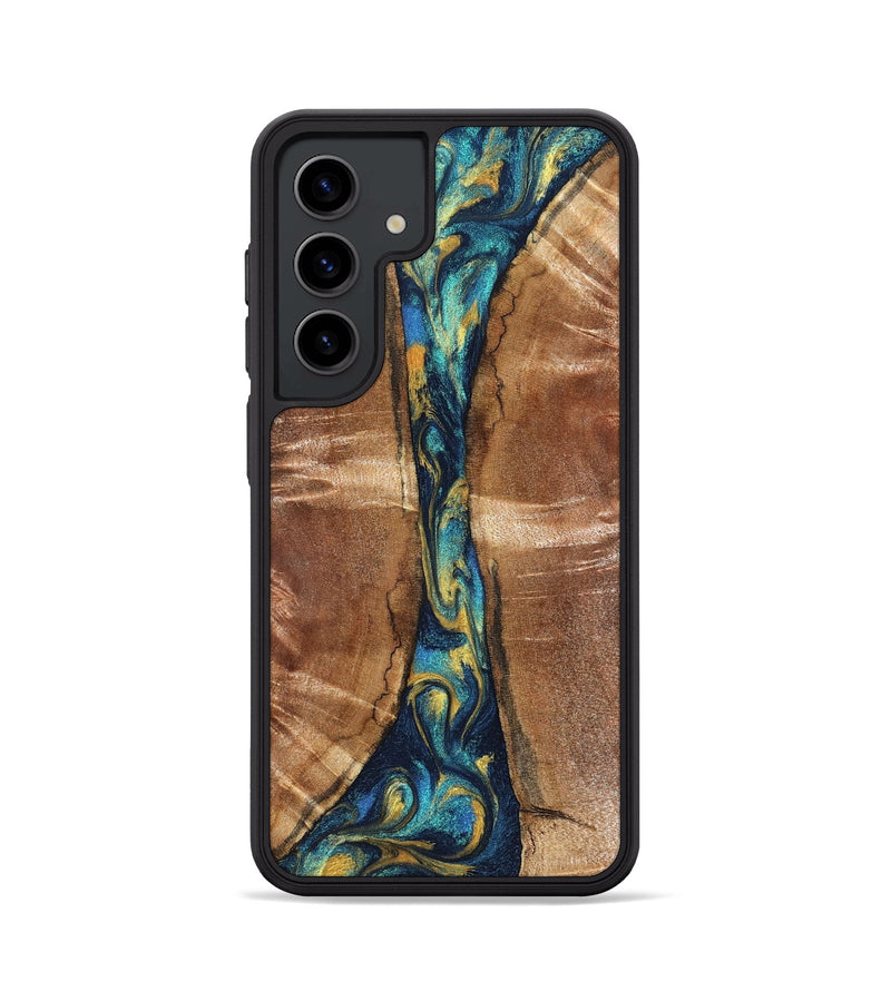 Galaxy S24 Wood Phone Case - Sybil (Teal & Gold, 827061)