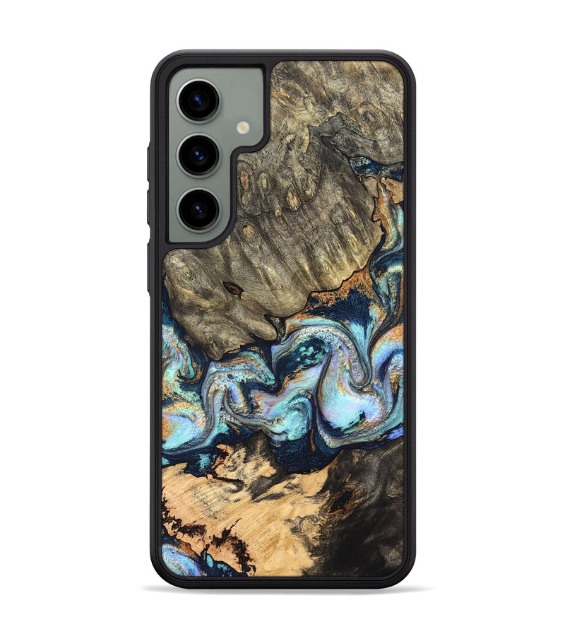 Galaxy S24 Plus Wood Phone Case - German (Teal & Gold, 827062)
