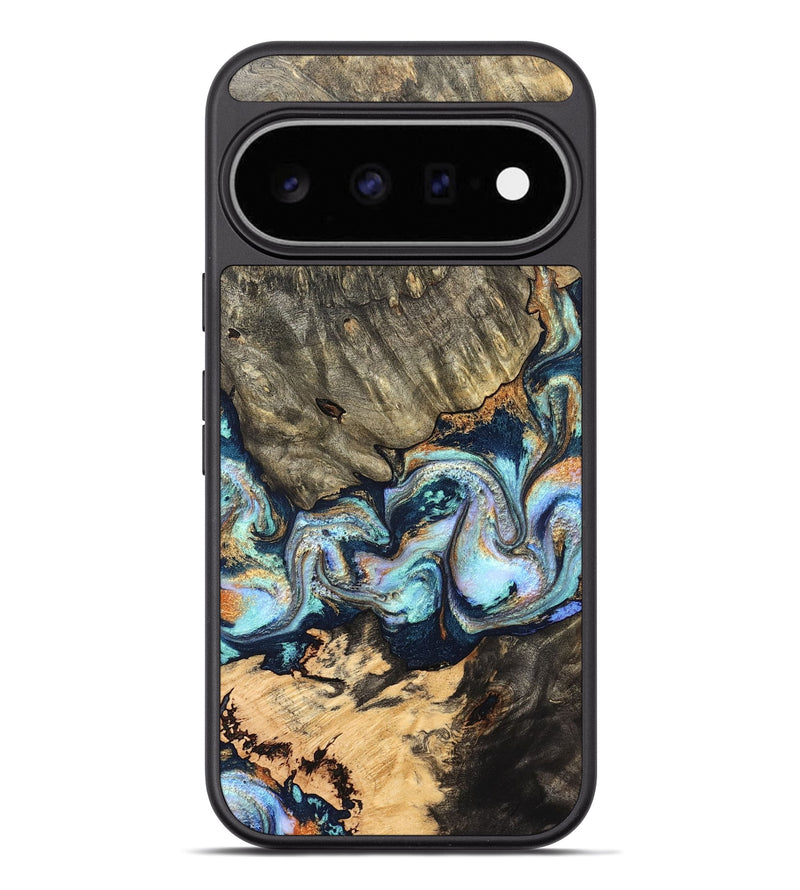 Pixel 11 Pro XL Wood Phone Case - German (Teal & Gold, 827062)