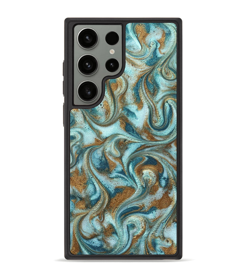 Galaxy S23 Ultra ResinArt Phone Case - Arron (Teal & Gold, 827064)