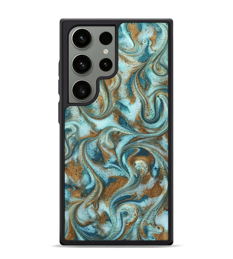 Galaxy S24 Ultra ResinArt Phone Case - Arron (Teal & Gold, 827064)