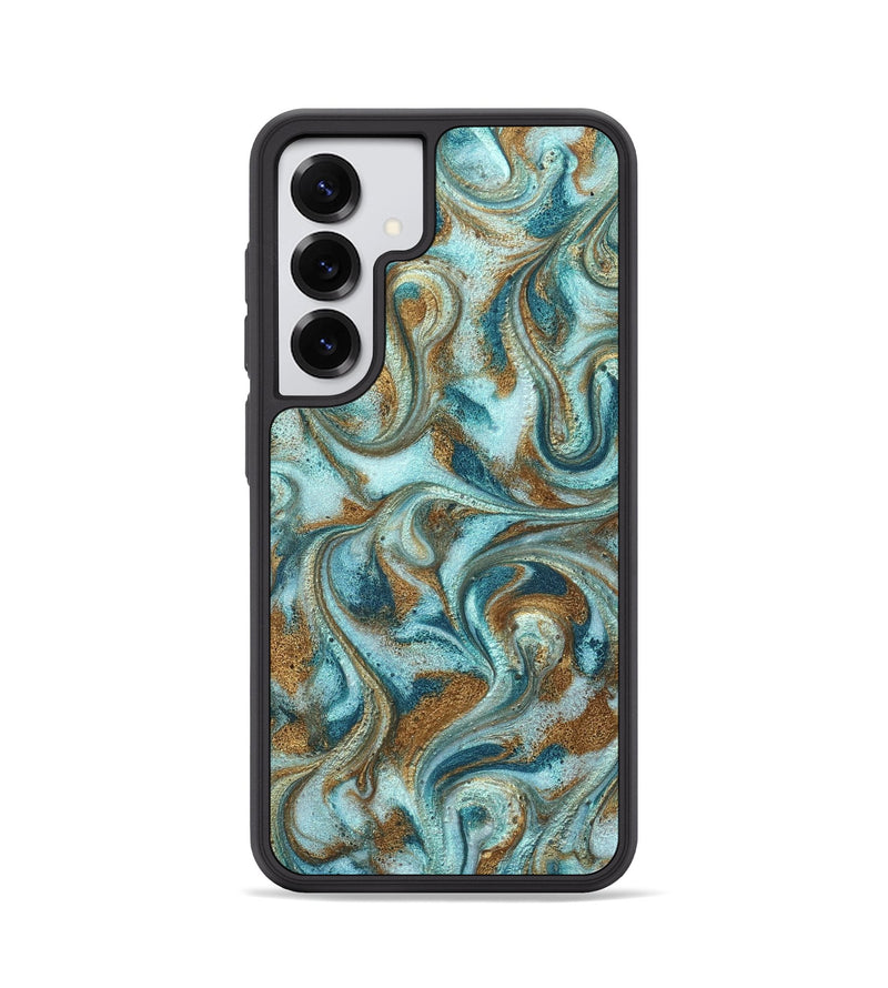 Galaxy S25 ResinArt Phone Case - Arron (Teal & Gold, 827064)
