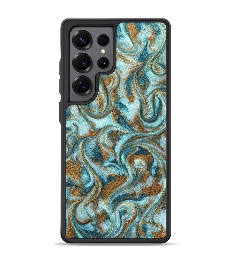 Galaxy S25 Ultra ResinArt Phone Case - Arron (Teal & Gold, 827064)