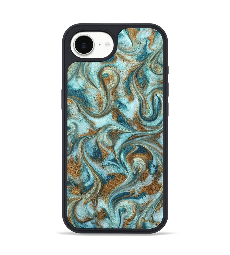 iPhone 16e ResinArt Phone Case - Arron (Teal & Gold, 827064)