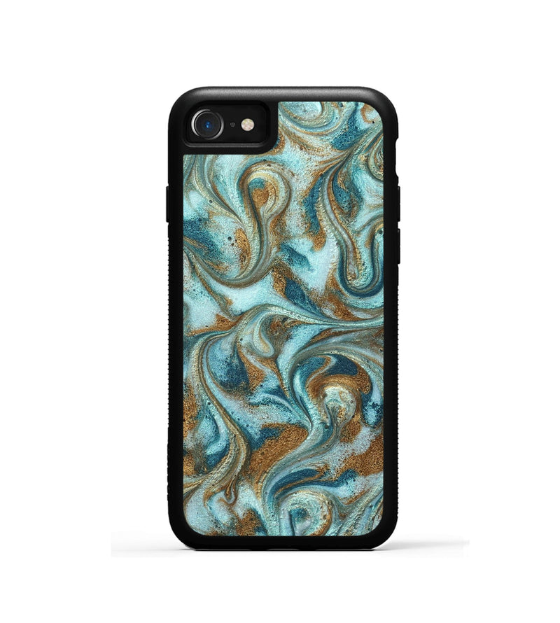 iPhone SE ResinArt Phone Case - Arron (Teal & Gold, 827064)