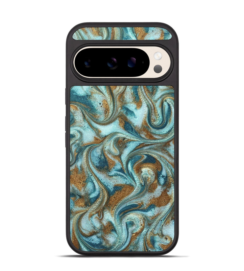 Pixel 10 ResinArt Phone Case - Arron (Teal & Gold, 827064)