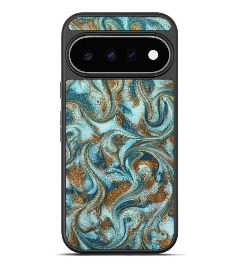Pixel 11 Pro XL ResinArt Phone Case - Arron (Teal & Gold, 827064)