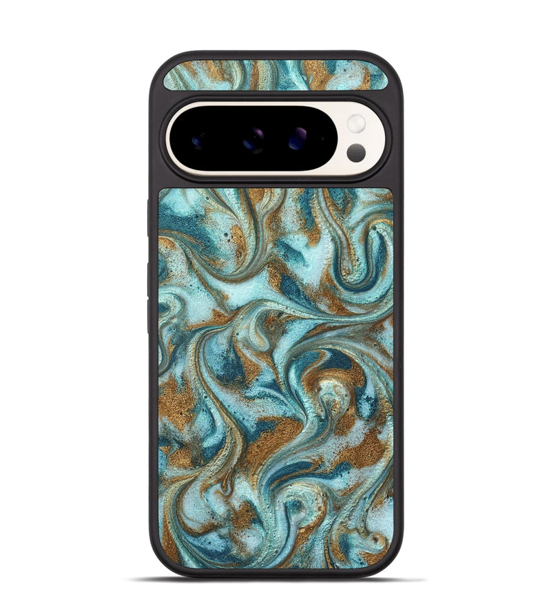 Pixel 9 Pro ResinArt Phone Case - Arron (Teal & Gold, 827064)