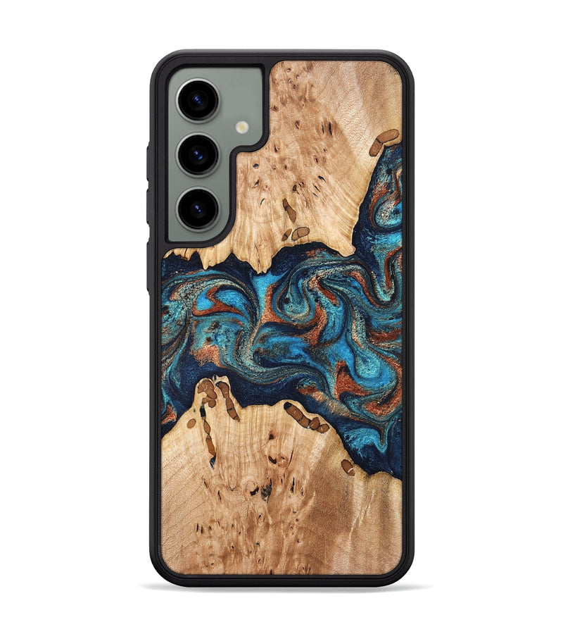 Galaxy S24 Plus Wood Phone Case - Olen (Teal & Gold, 827067)