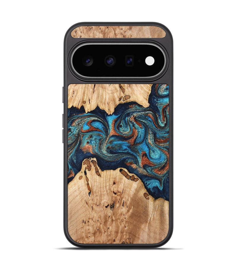Pixel 11 Wood Phone Case - Olen (Teal & Gold, 827067)