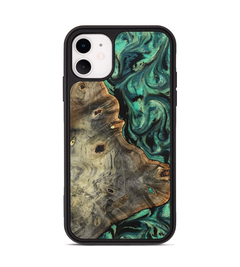 iPhone 11 Wood Phone Case - Gena (Green, 827069)