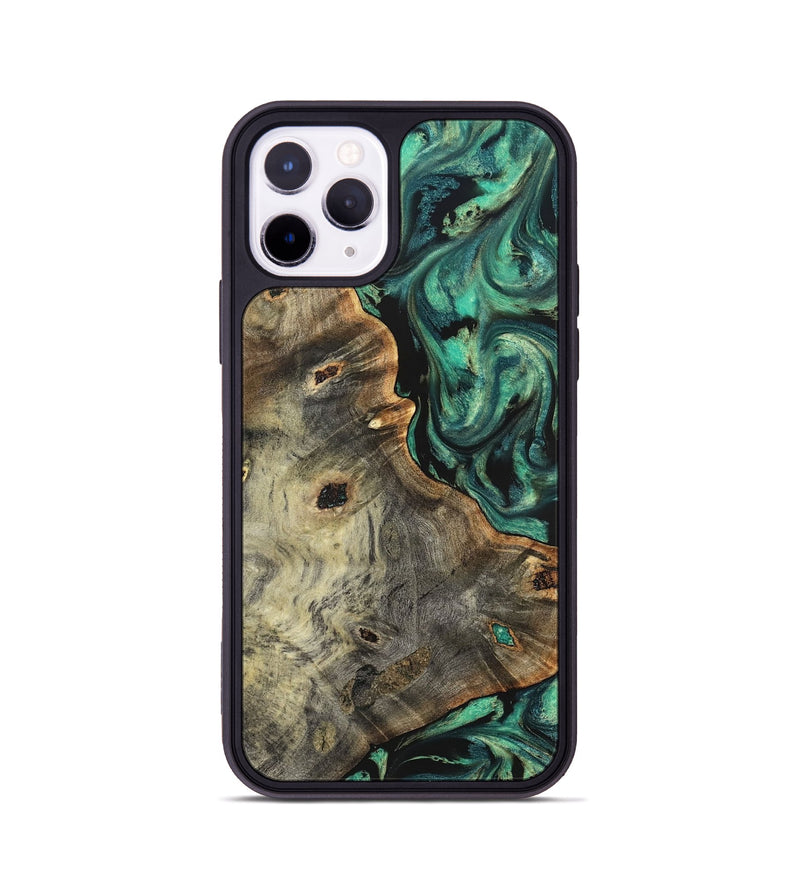 iPhone 11 Pro Wood Phone Case - Gena (Green, 827069)
