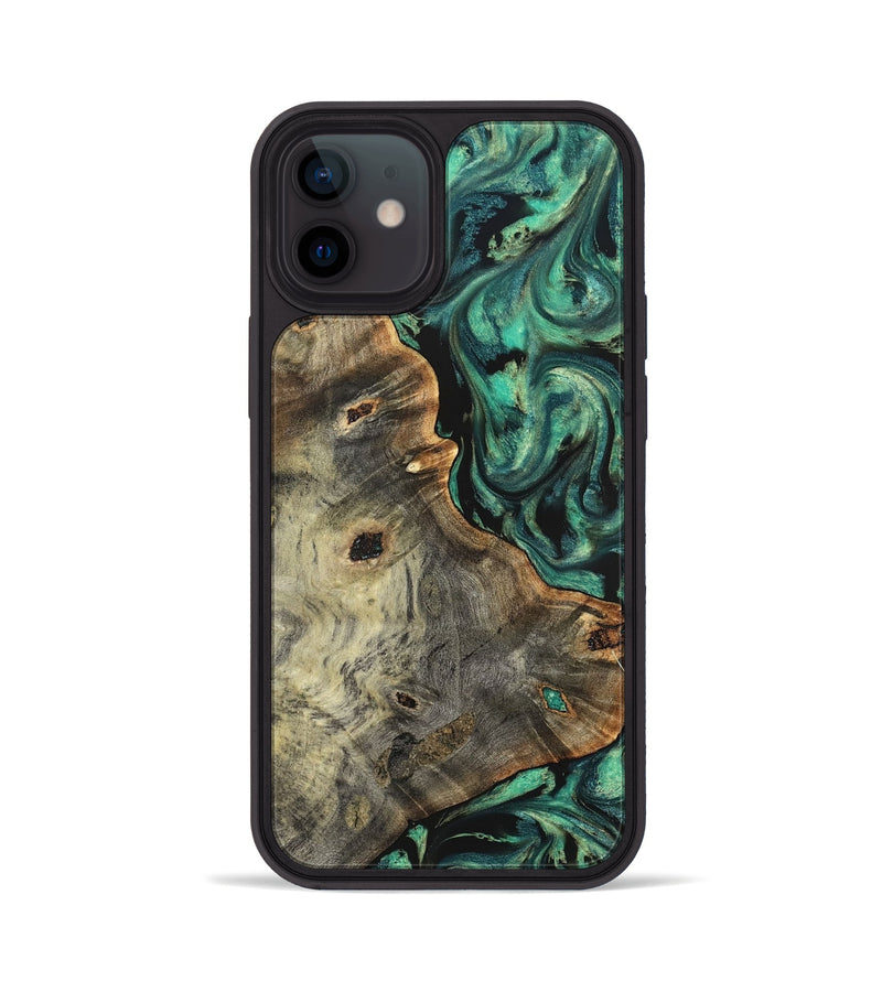 iPhone 12 Wood Phone Case - Gena (Green, 827069)
