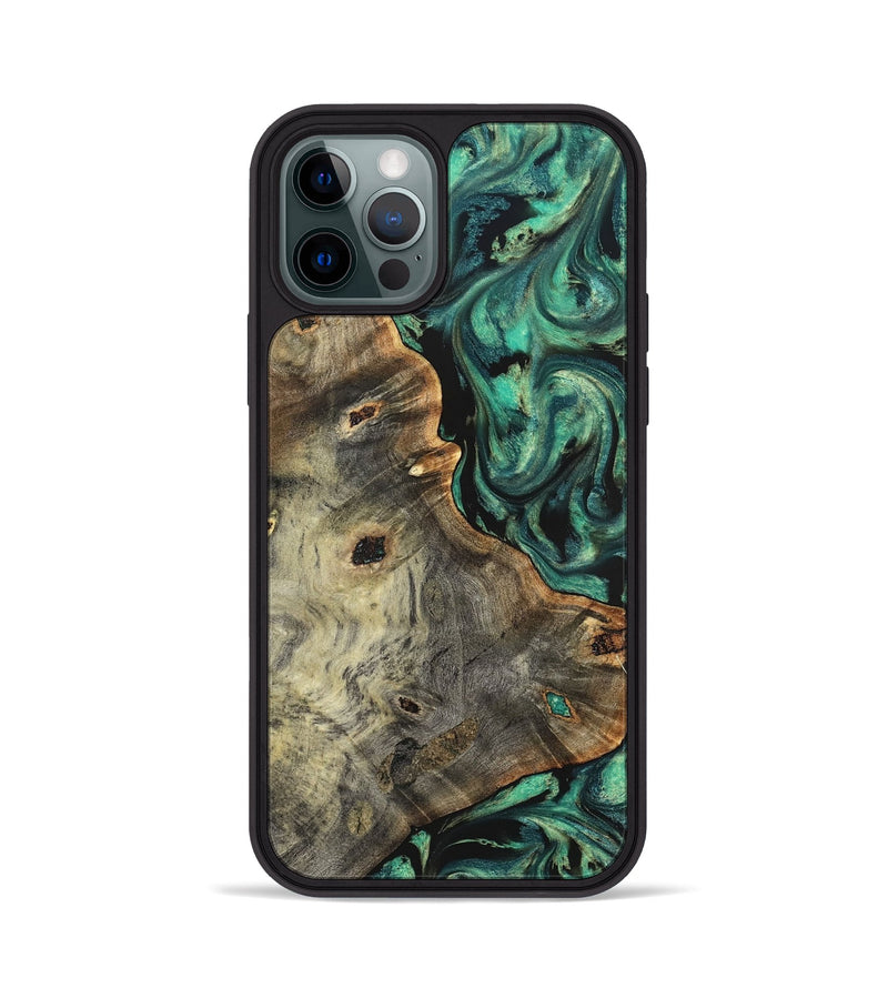 iPhone 12 Pro Wood Phone Case - Gena (Green, 827069)