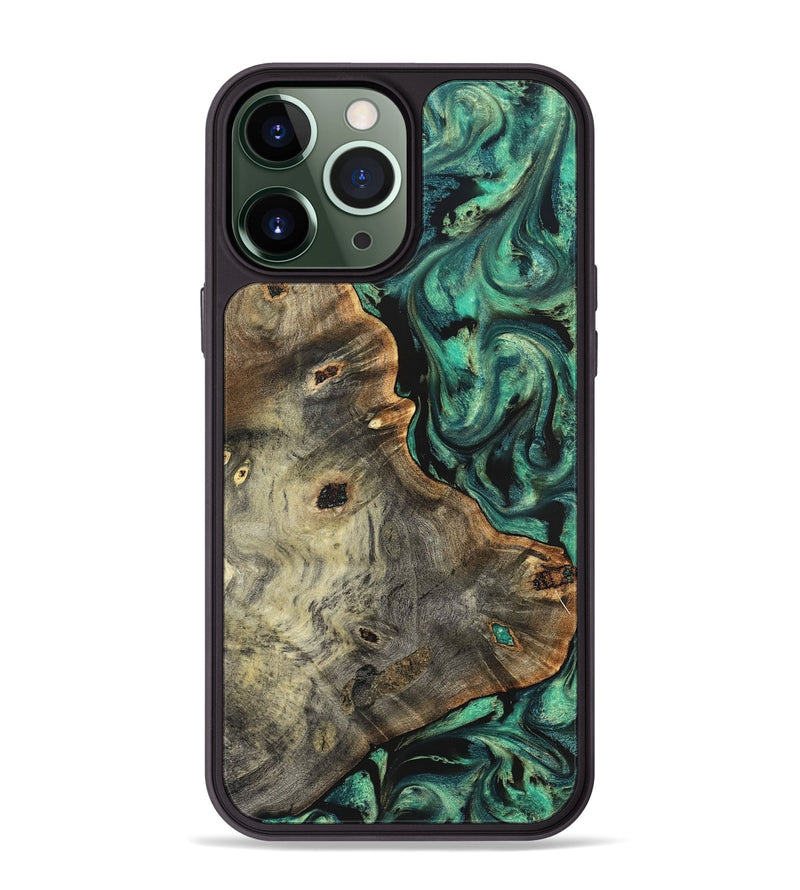 iPhone 13 Pro Max Wood Phone Case - Gena (Green, 827069)