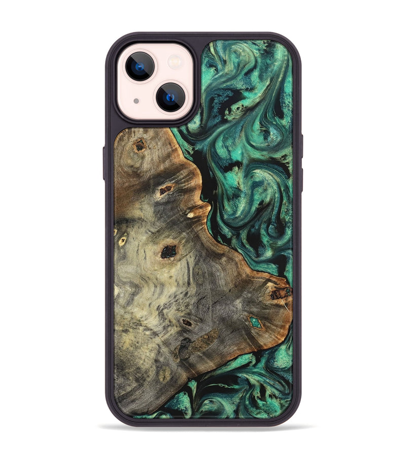 iPhone 14 Plus Wood Phone Case - Gena (Green, 827069)