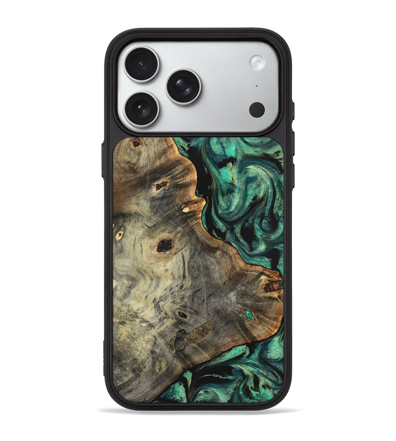 iPhone 18 Pro Max Wood Phone Case - Gena (Green, 827069)
