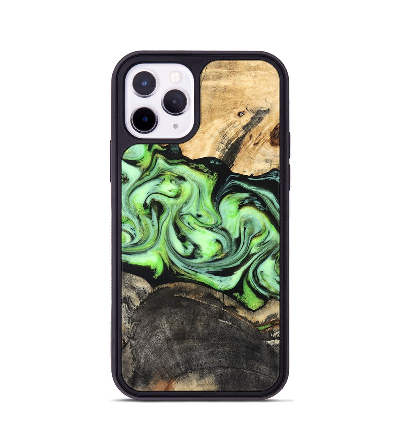 iPhone 11 Pro Wood Phone Case - Moshe (Green, 827070)