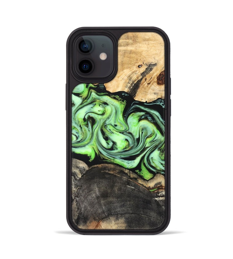 iPhone 12 Wood Phone Case - Moshe (Green, 827070)