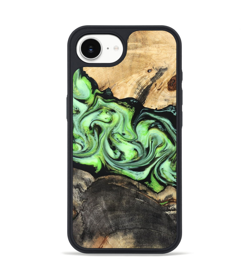 iPhone 17e Wood Phone Case - Moshe (Green, 827070)