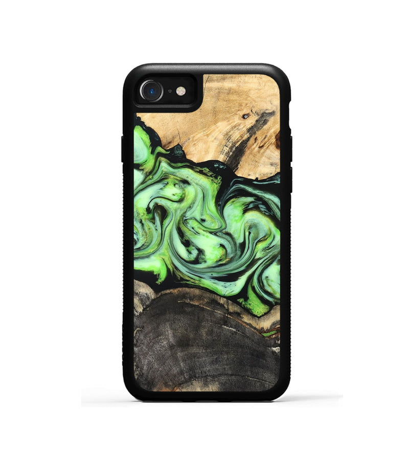 iPhone SE Wood Phone Case - Moshe (Green, 827070)