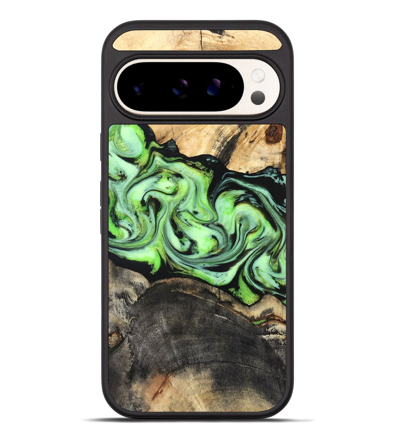 Pixel 10 Pro XL Wood Phone Case - Moshe (Green, 827070)