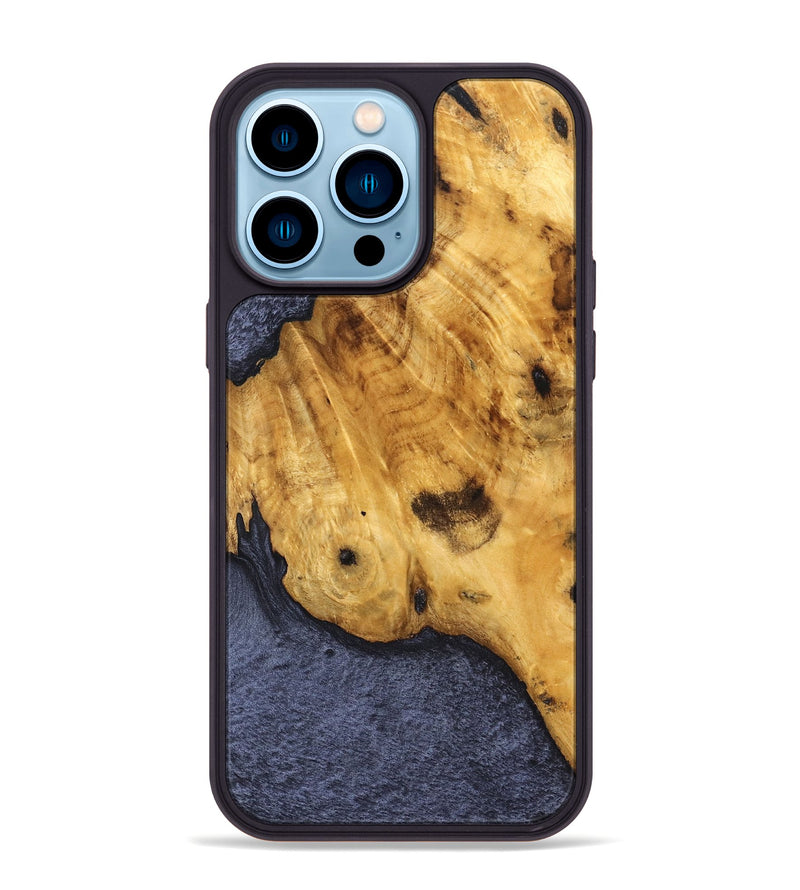 iPhone 14 Pro Max Wood Phone Case - Green (Wood Burl, 827073)