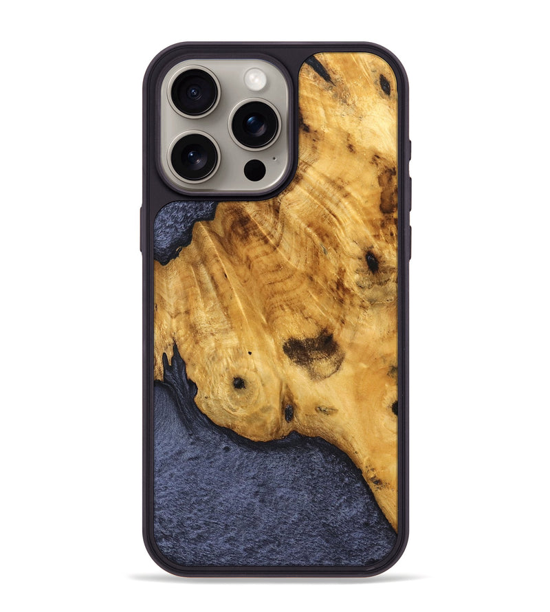 iPhone 15 Pro Max Wood Phone Case - Green (Wood Burl, 827073)