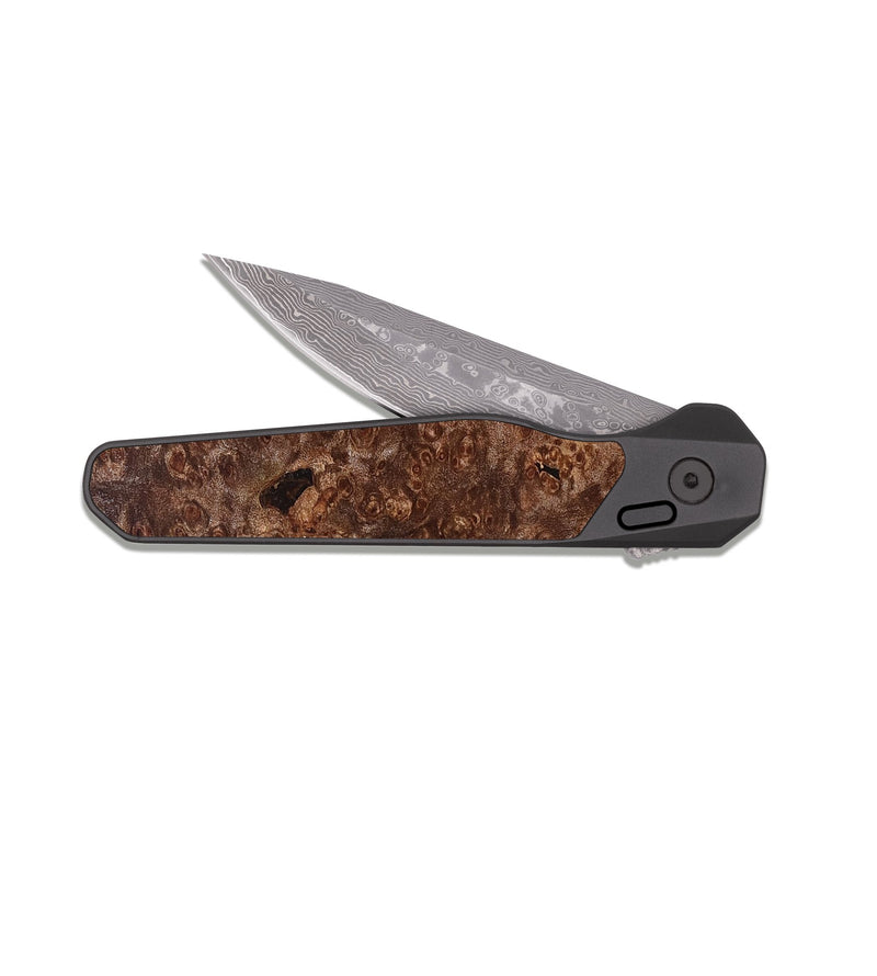EDC Dark Damascus Wood Pocket Knife - Zoey (Wood Burl, 827076)