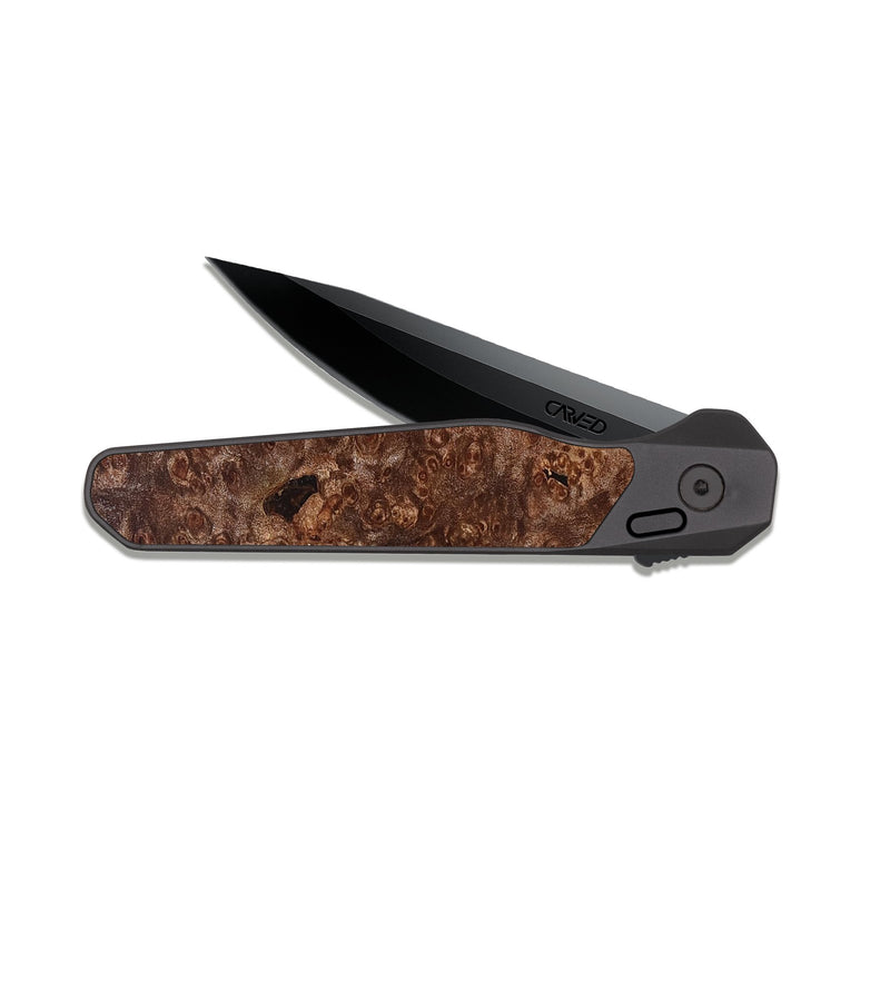 EDC Dark Slate Wood Pocket Knife - Zoey (Wood Burl, 827076)