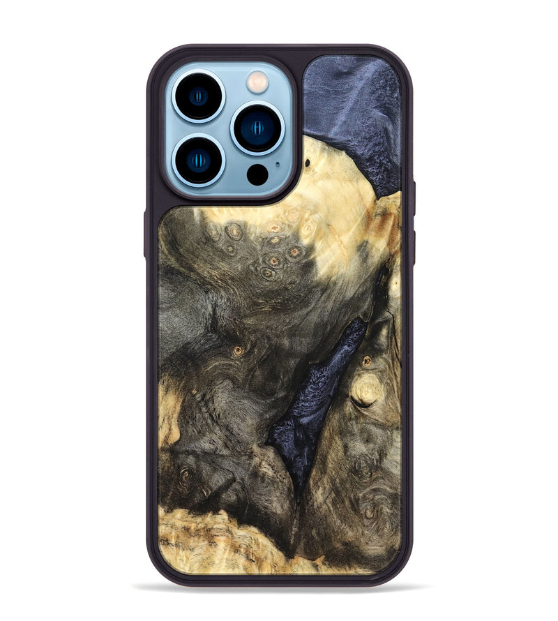 iPhone 14 Pro Max Wood Phone Case - Violet (Wood Burl, 827077)