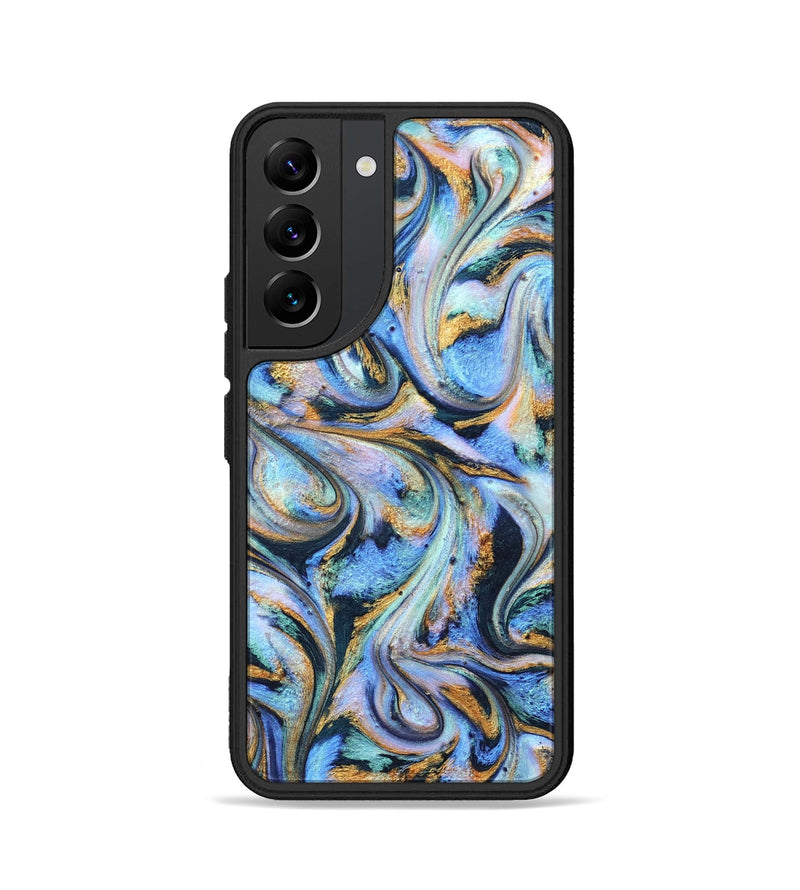 Galaxy S22 ResinArt Phone Case - Albin (Teal & Gold, 827085)