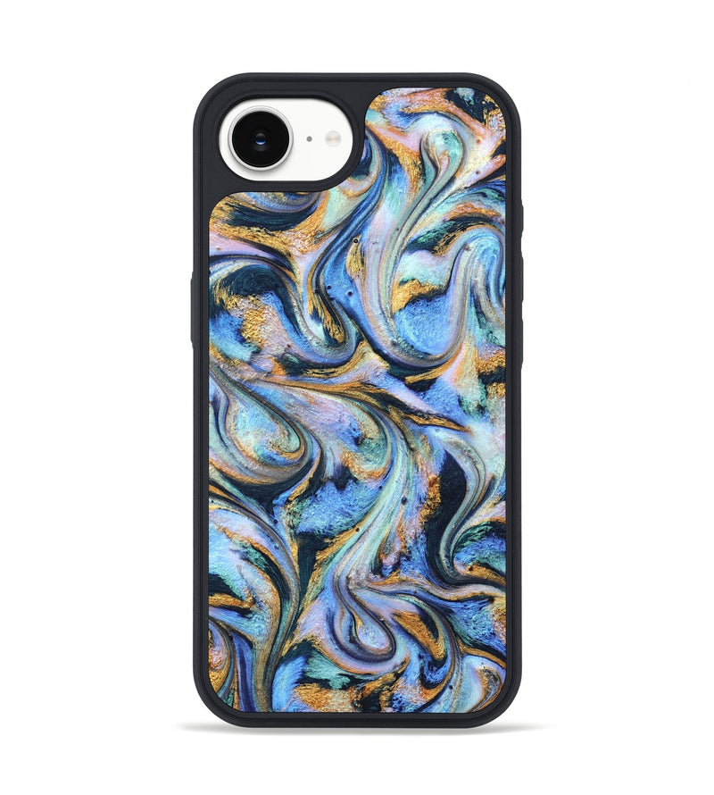 iPhone 16e ResinArt Phone Case - Albin (Teal & Gold, 827085)