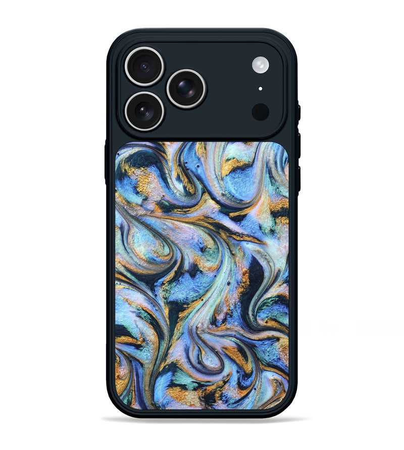 iPhone 17 Pro Max ResinArt Phone Case - Albin (Teal & Gold, 827085)