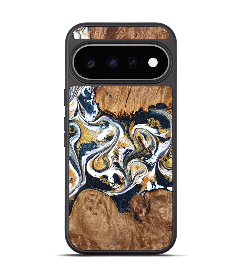 Pixel 11 Wood Phone Case - Sanford (Teal & Gold, 827086)
