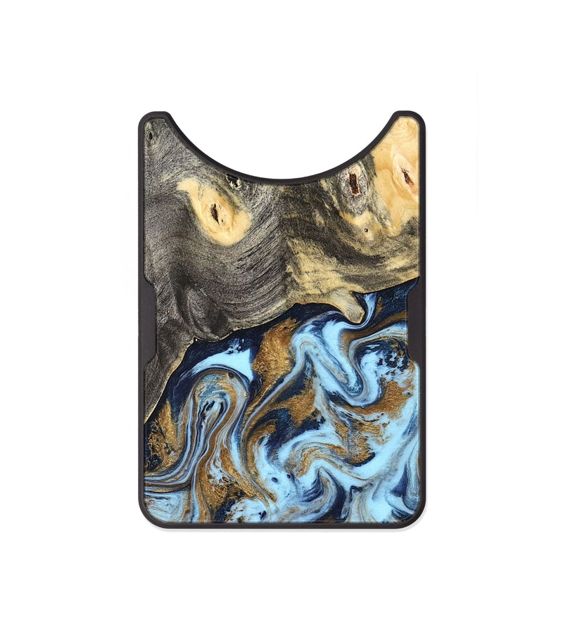 Alloy Wood Wallet - Nevaeh (Teal & Gold, 827088)