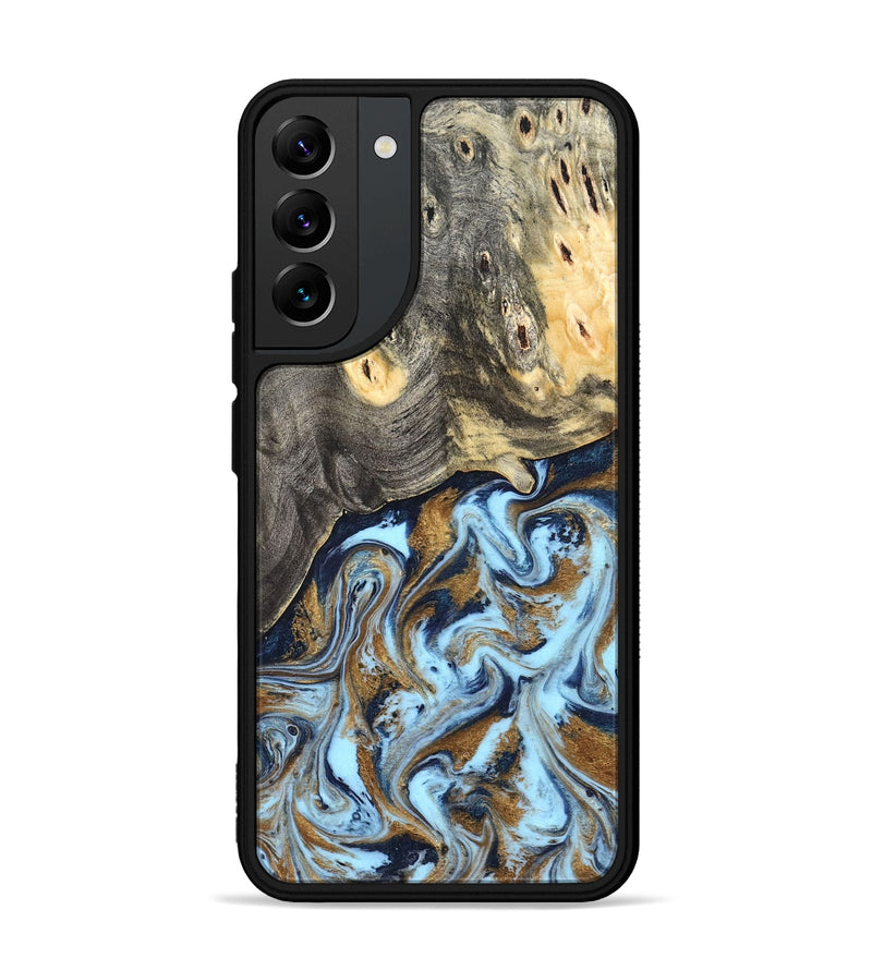 Galaxy S22 Plus Wood Phone Case - Nevaeh (Teal & Gold, 827088)