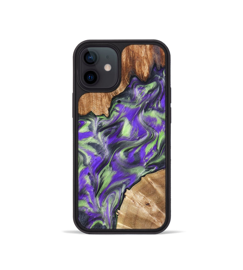 iPhone 12 mini Wood Phone Case - Arminta (Purple, 827092)