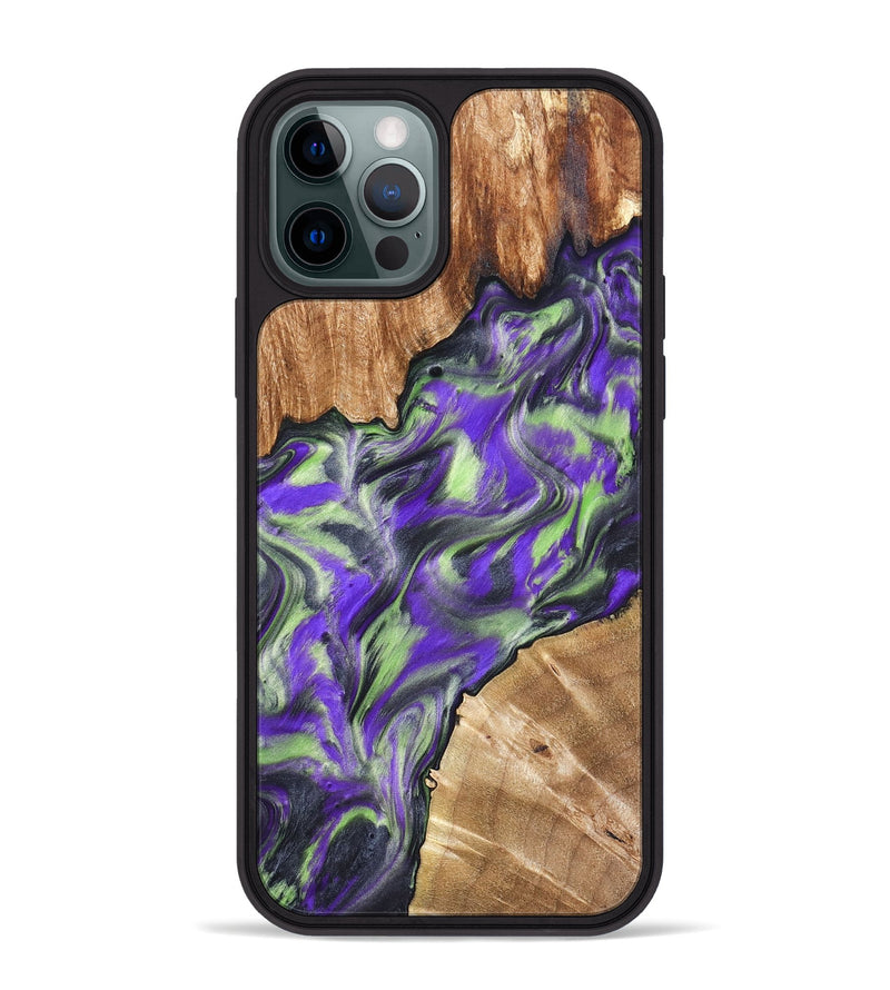 iPhone 12 Pro Max Wood Phone Case - Arminta (Purple, 827092)