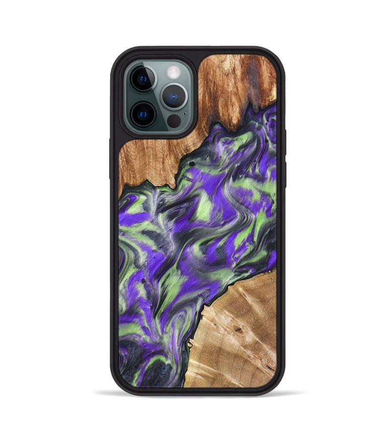 iPhone 12 Pro Wood Phone Case - Arminta (Purple, 827092)