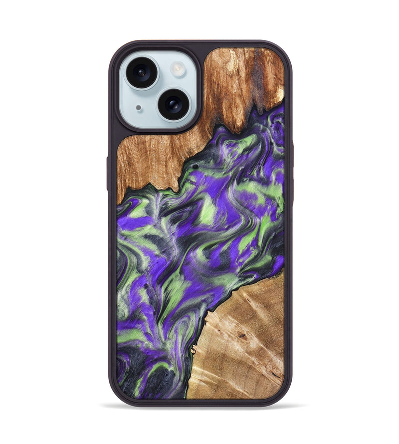 iPhone 15 Wood Phone Case - Arminta (Purple, 827092)